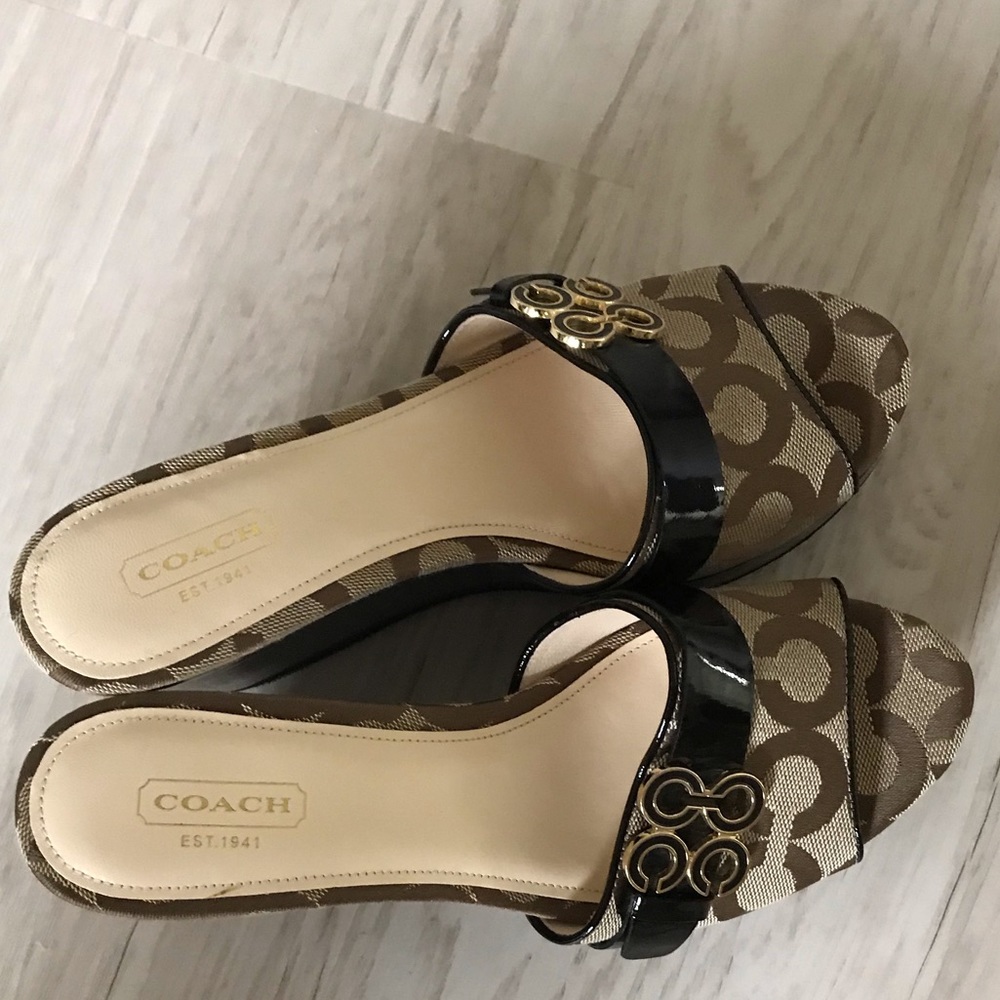 NWOT Coach platform mules!